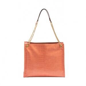 NEW NOELLE women's faux croc tote in salmon